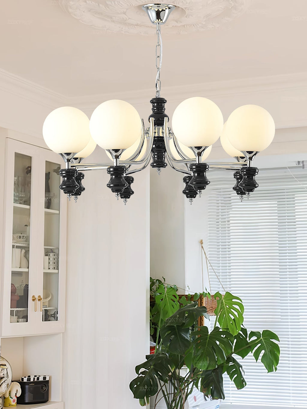 Aurora Chandelier Regal Orb Frosted