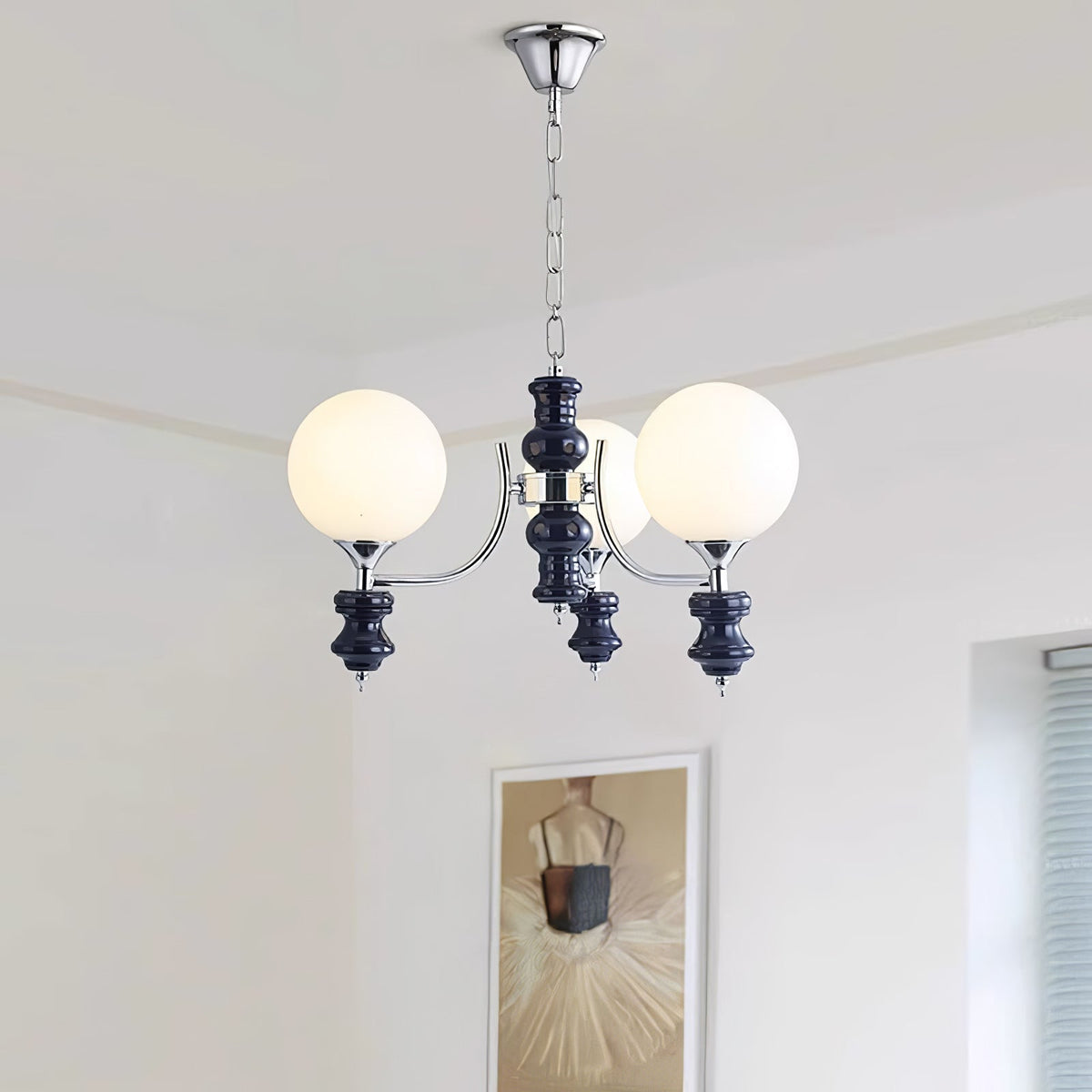 Aurora Chandelier Regal Orb Frosted
