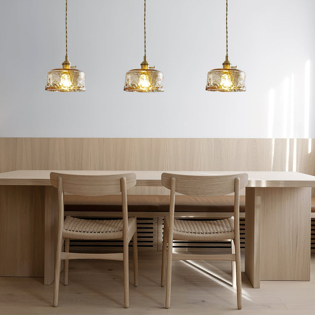 Amberlyn Vintage Amber Glass Pendant Light