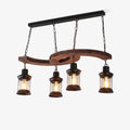 Aurora Chandelier Boat Wood Vintage