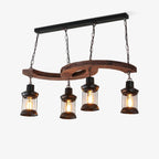 Aurora Chandelier Boat Wood Vintage