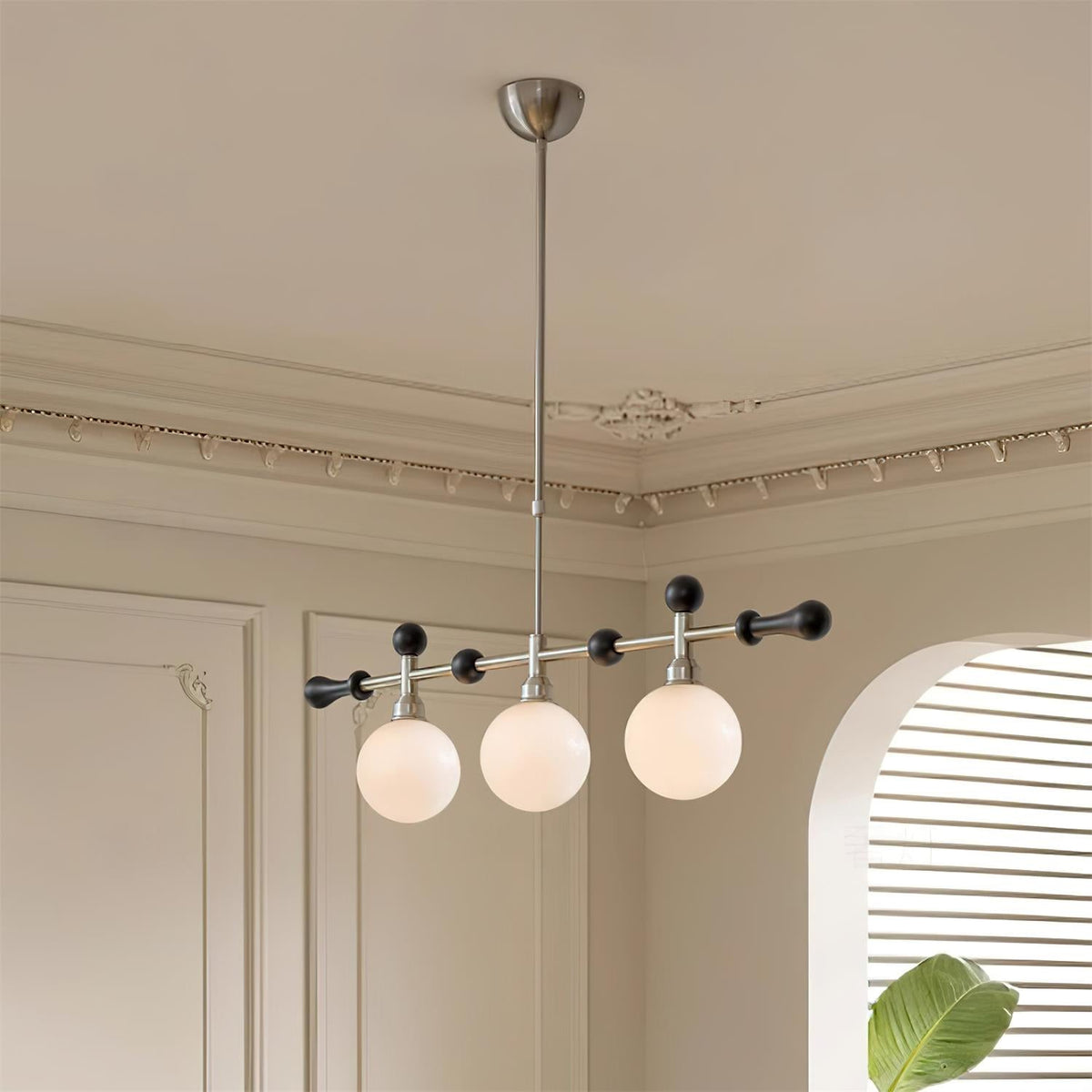 Chandelier Linear Globe LED/Incandescent for Dining Room Kitchen Island