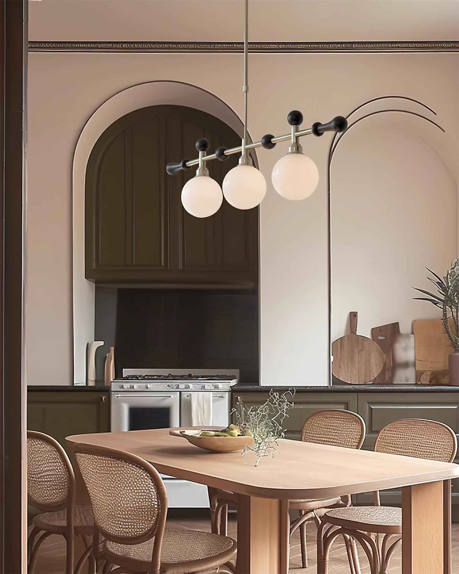 Chandelier Linear Globe LED/Incandescent for Dining Room Kitchen Island