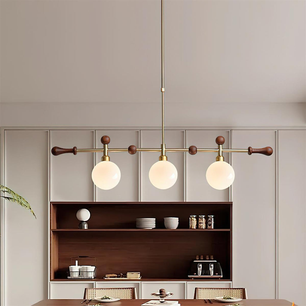 Chandelier Linear Globe LED/Incandescent for Dining Room Kitchen Island