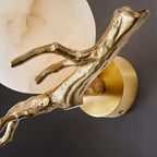Avzorion Retro Twigs Brass Marble Wall Lamp