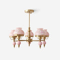 Chandelier Glass and Fixture for Dining or Living Room Vintage