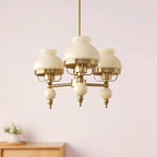 Chandelier Glass and Fixture for Dining or Living Room Vintage