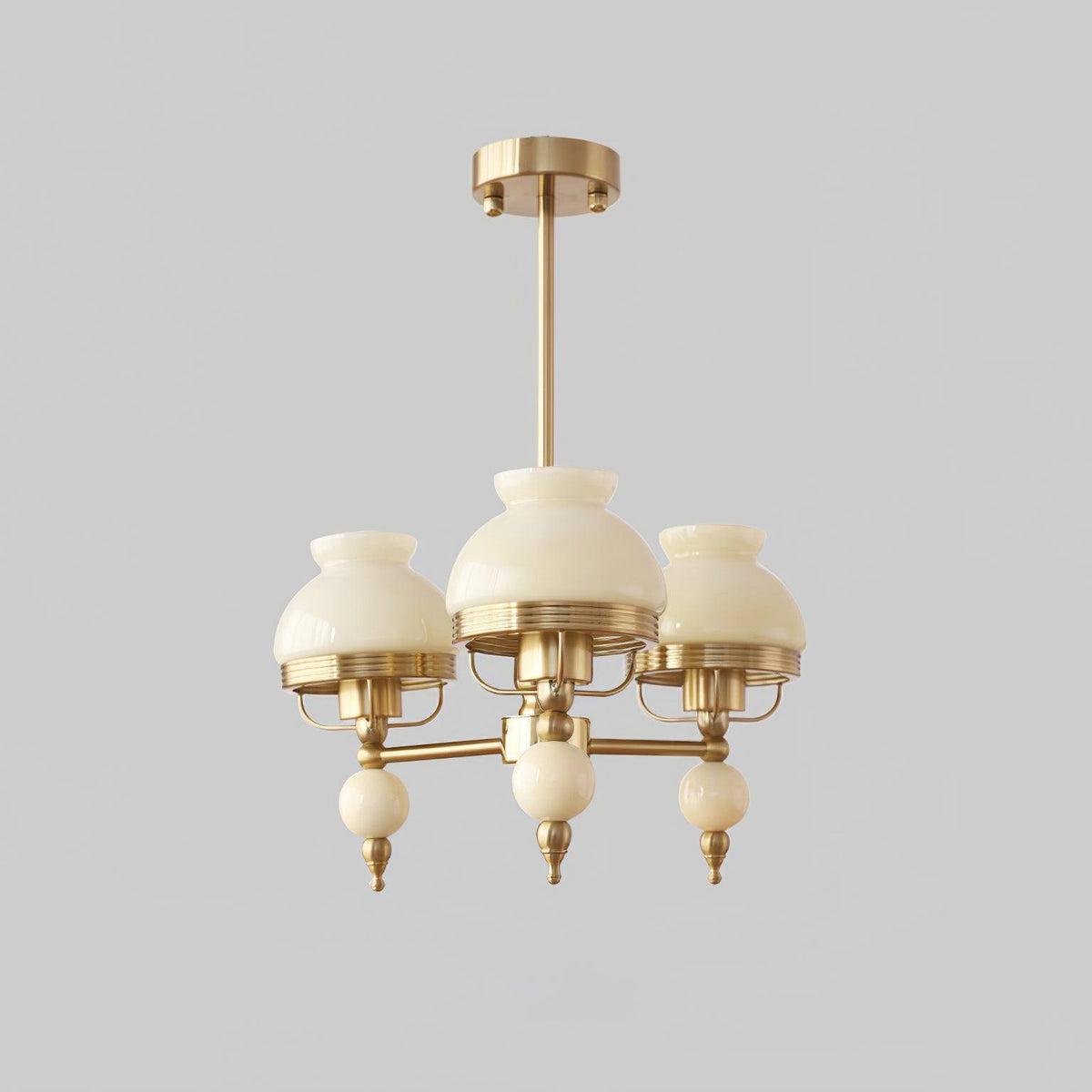 Chandelier Glass and Fixture for Dining or Living Room Vintage