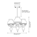 Chandelier Glass and Fixture for Dining or Living Room Vintage