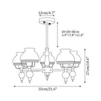 Chandelier Glass and Fixture for Dining or Living Room Vintage