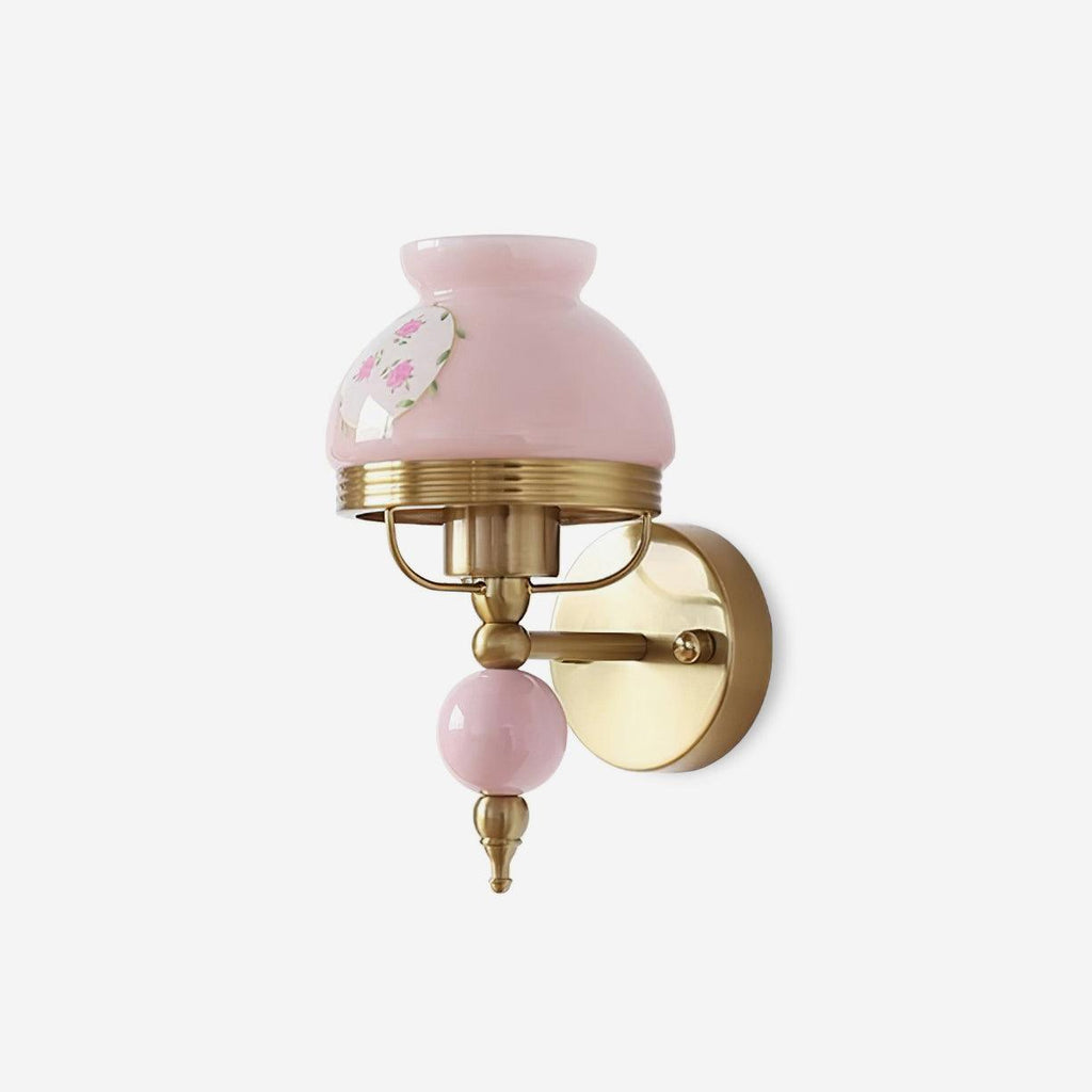 Wall Lamp Glass and Light for Bedroom or Hallway Retro
