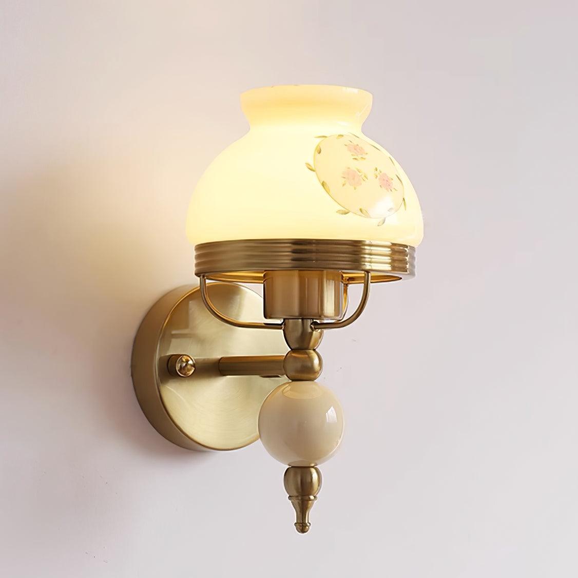 Wall Lamp Glass and Light for Bedroom or Hallway Retro