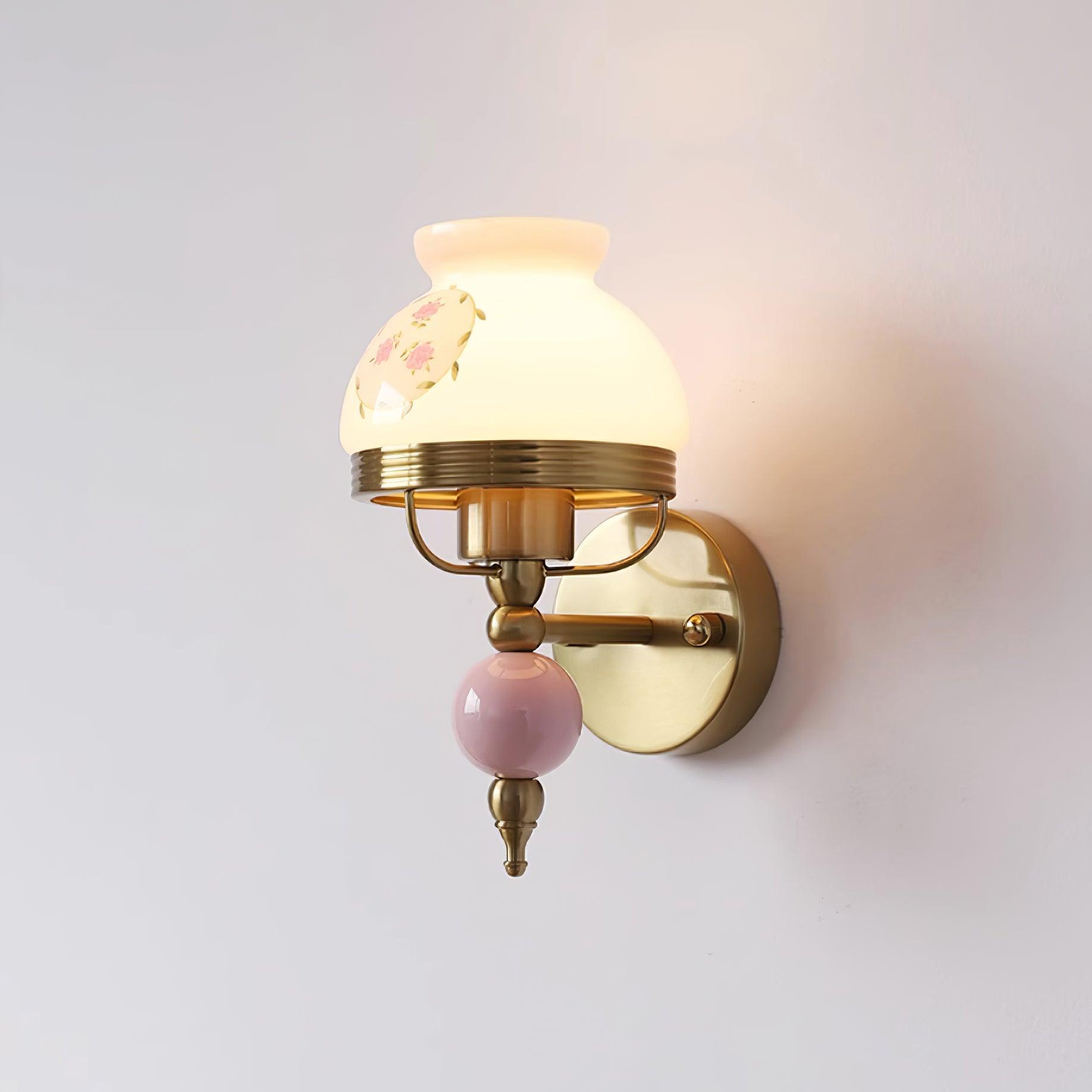 Wall Lamp Glass and Light for Bedroom or Hallway Retro
