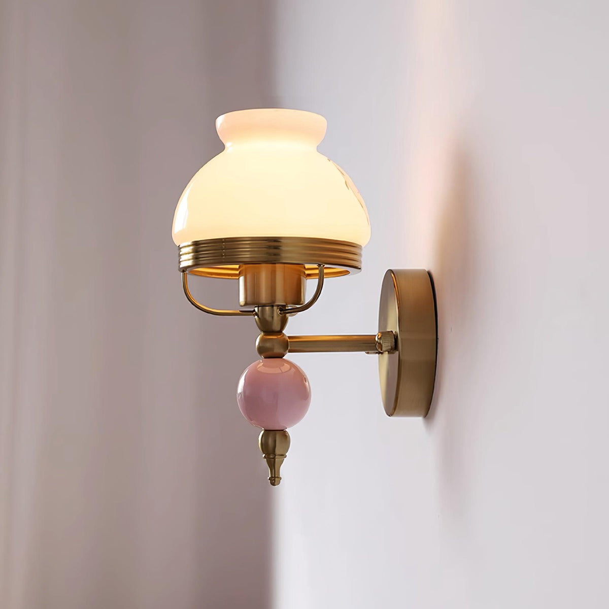 Wall Lamp Glass and Light for Bedroom or Hallway Retro