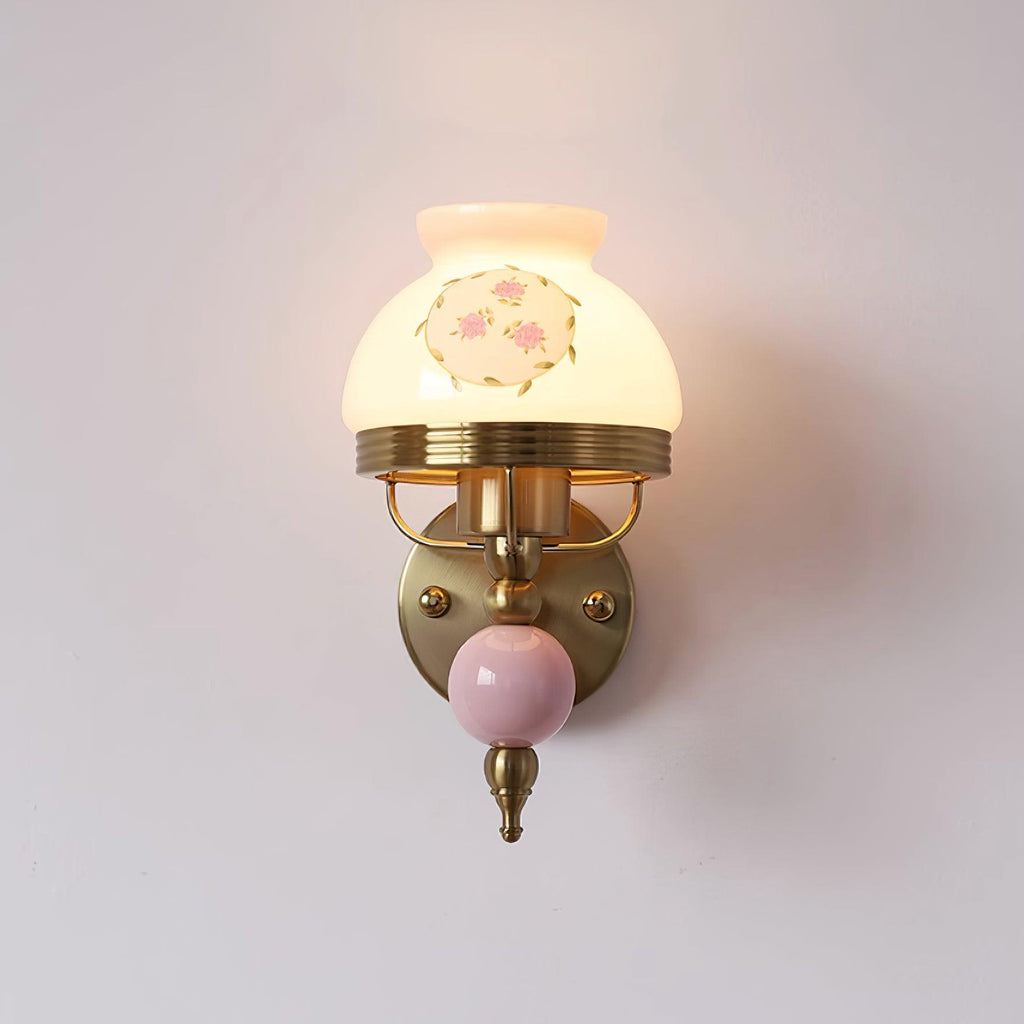 Wall Lamp Glass and Light for Bedroom or Hallway Retro