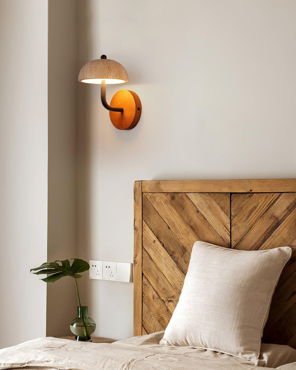 Solaro  Wall Light  Travertine  Half-dome   Shade