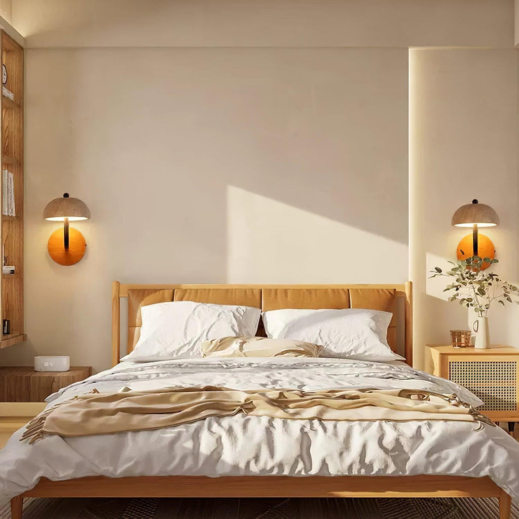 Solaro  Wall Light  Travertine  Half-dome   Shade