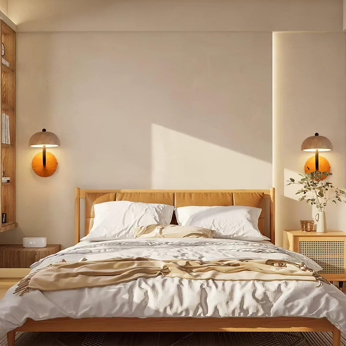 Solaro  Wall Light  Travertine  Half-dome   Shade