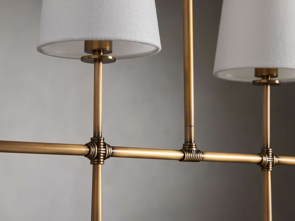 Eurvinen Vintage Industrial Linear Fabric Chandelier