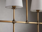 Eurvinen Vintage Industrial Linear Fabric Chandelier