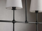 Eurvinen Vintage Industrial Linear Fabric Chandelier