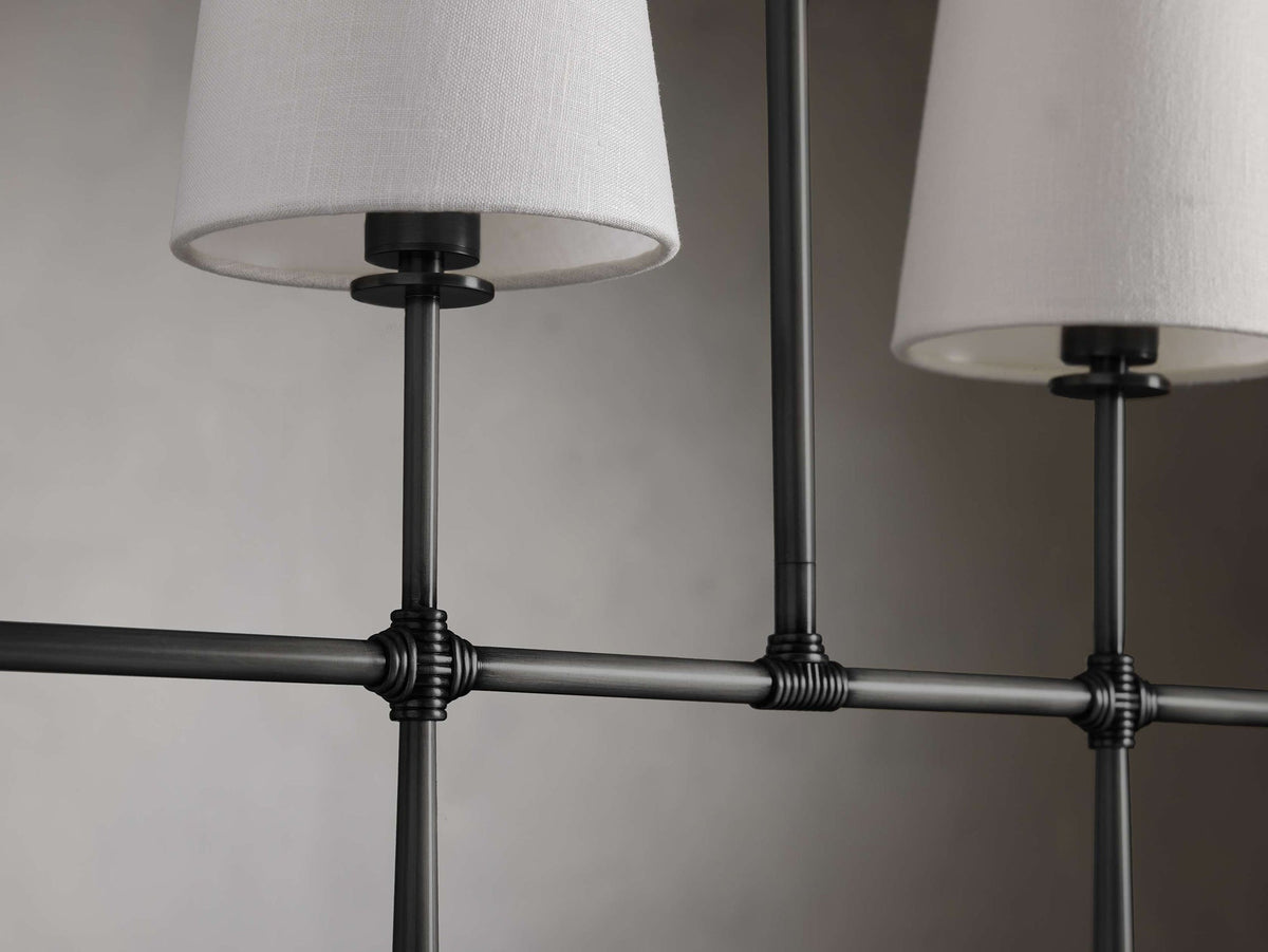 Eurvinen Vintage Industrial Linear Fabric Chandelier