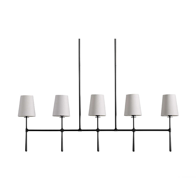 Eurvinen Vintage Industrial Linear Fabric Chandelier
