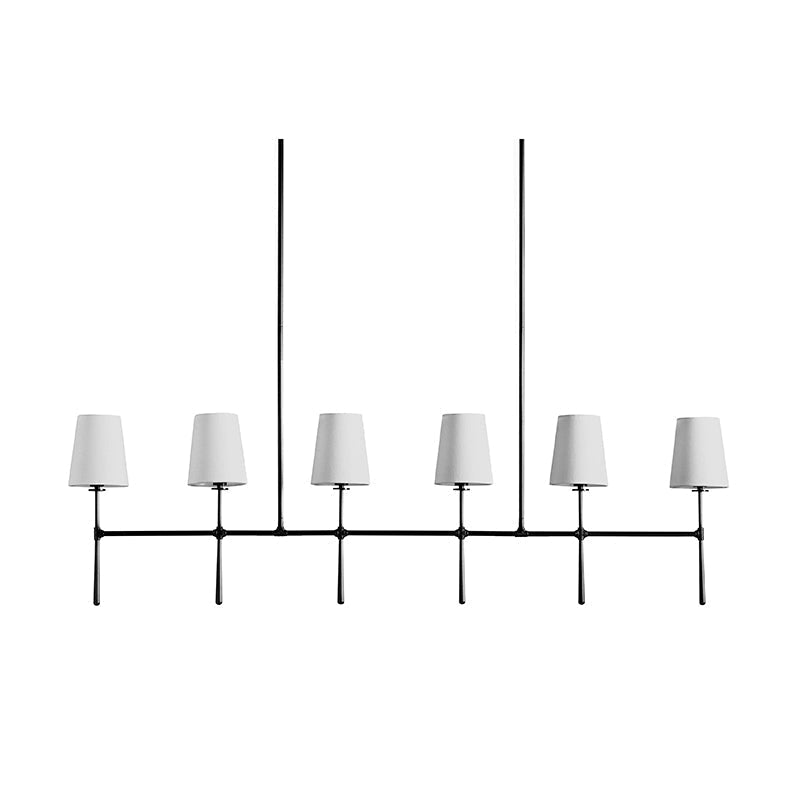 Eurvinen Vintage Industrial Linear Fabric Chandelier