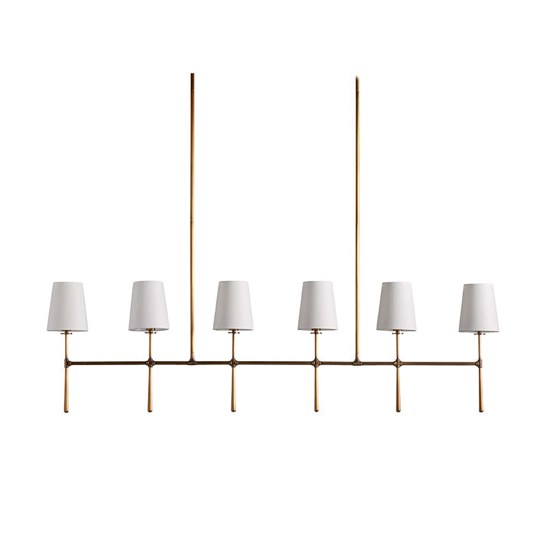 Eurvinen Vintage Industrial Linear Fabric Chandelier