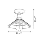 Belmont Vintage Brass & Ceramic Ceiling Light