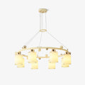Alsile Japandi Style Glass Chandelier