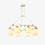 Alsile Japandi Style Glass Chandelier