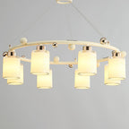 Alsile Japandi Style Glass Chandelier