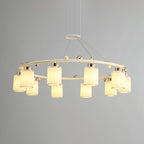 Alsile Japandi Style Glass Chandelier