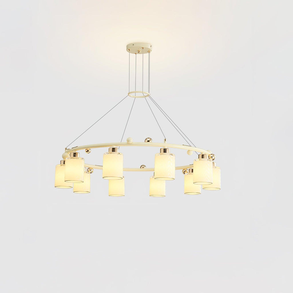 Alsile Japandi Style Glass Chandelier
