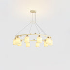 Alsile Japandi Style Glass Chandelier