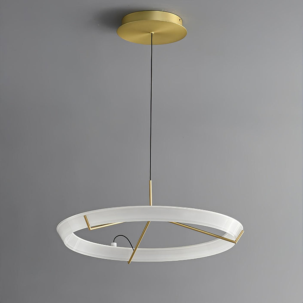 Lustra Chandelier Modern Stainless Steel Ring