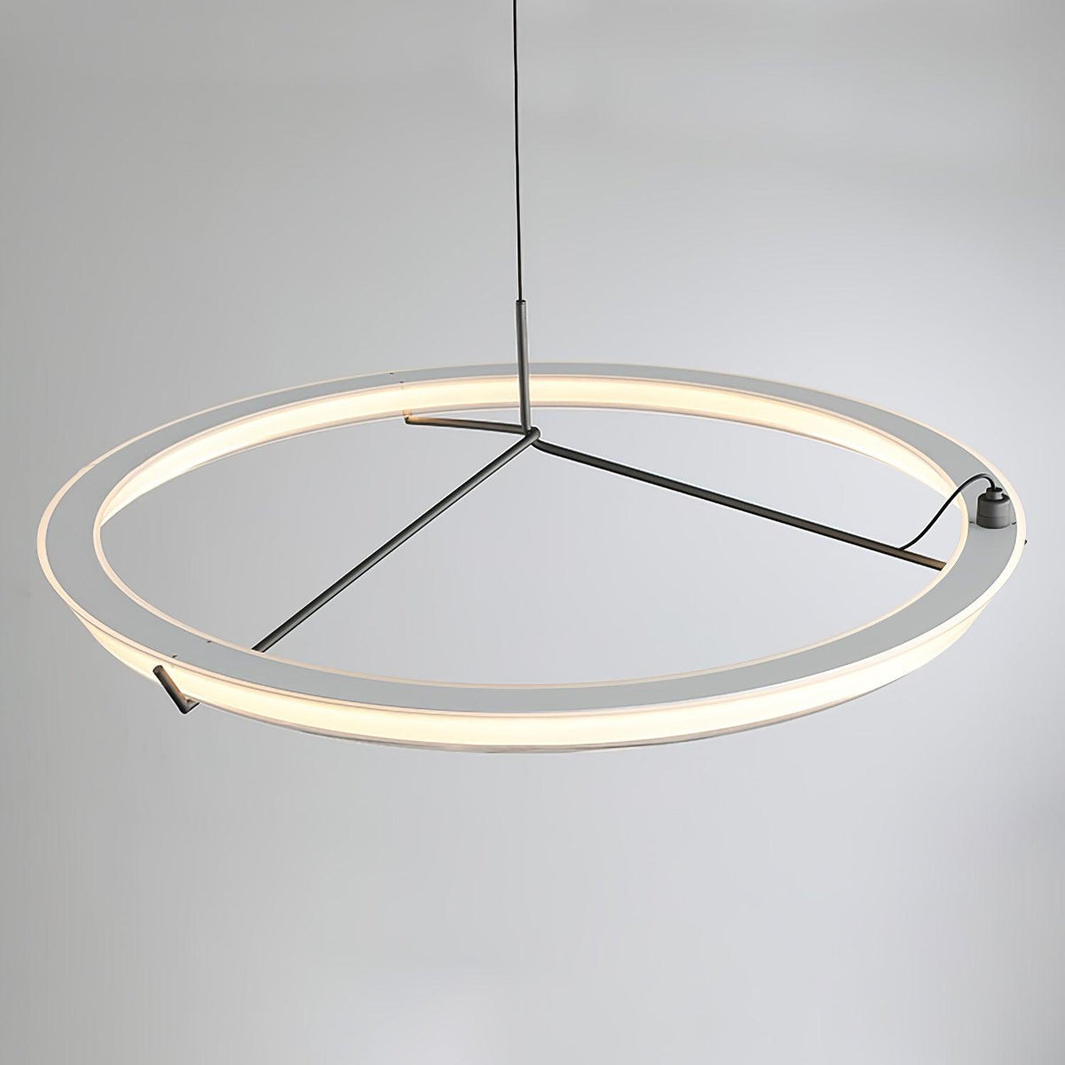 Lustra Chandelier Modern Stainless Steel Ring