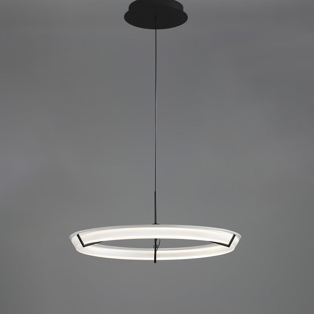 Lustra Chandelier Modern Stainless Steel Ring
