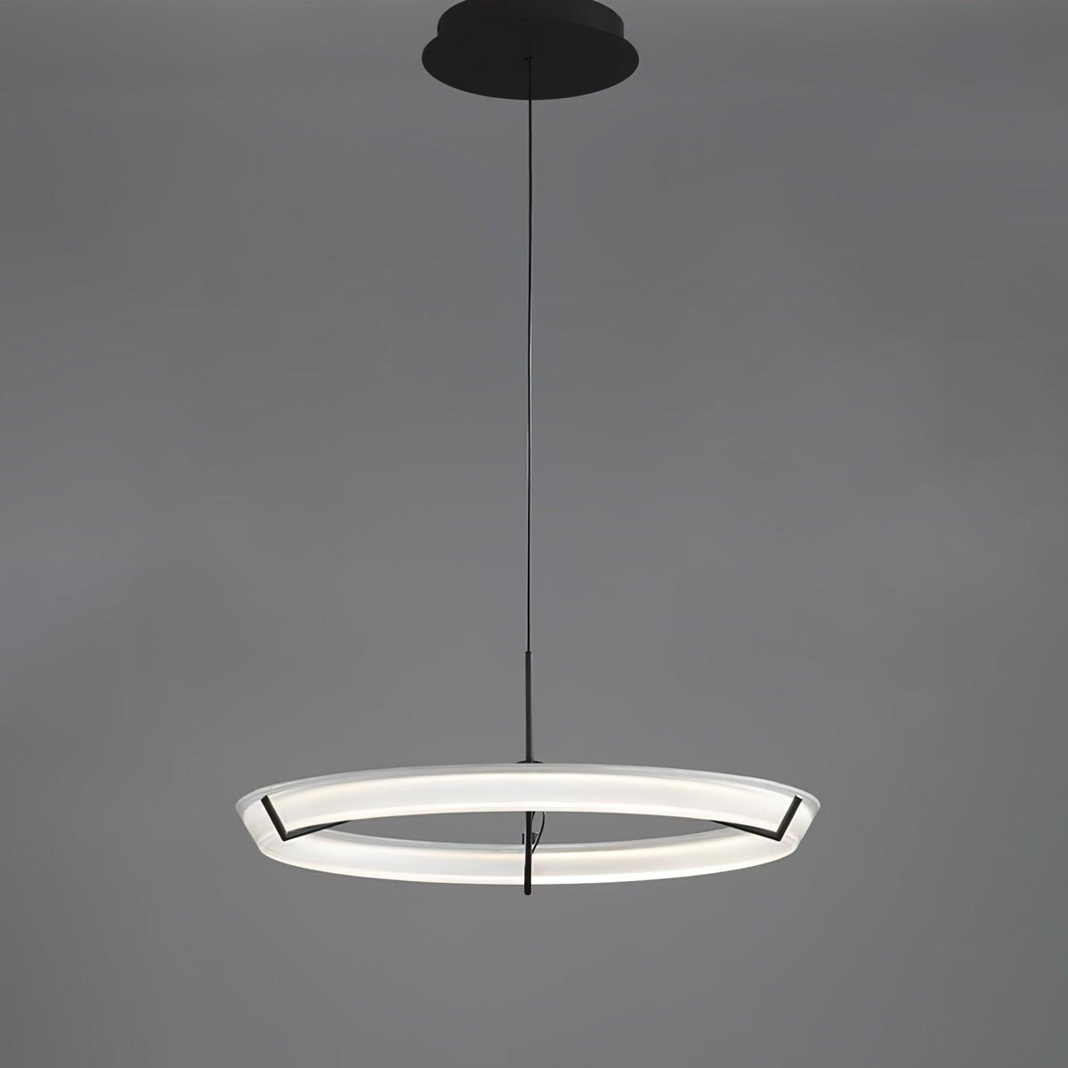 Lustra Chandelier Modern Stainless Steel Ring