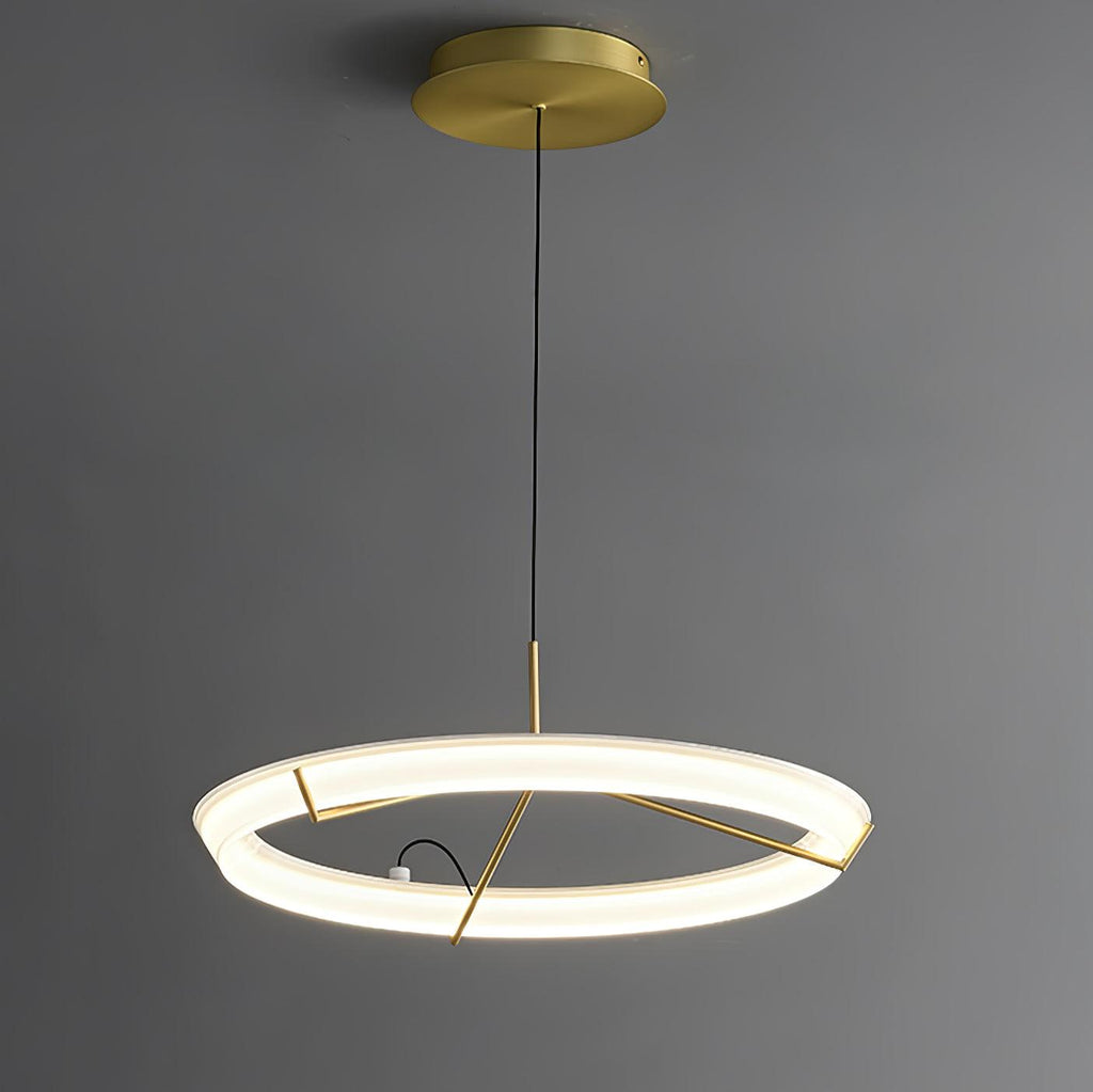 Lustra Chandelier Modern Stainless Steel Ring