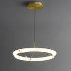 Lustra Chandelier Modern Stainless Steel Ring