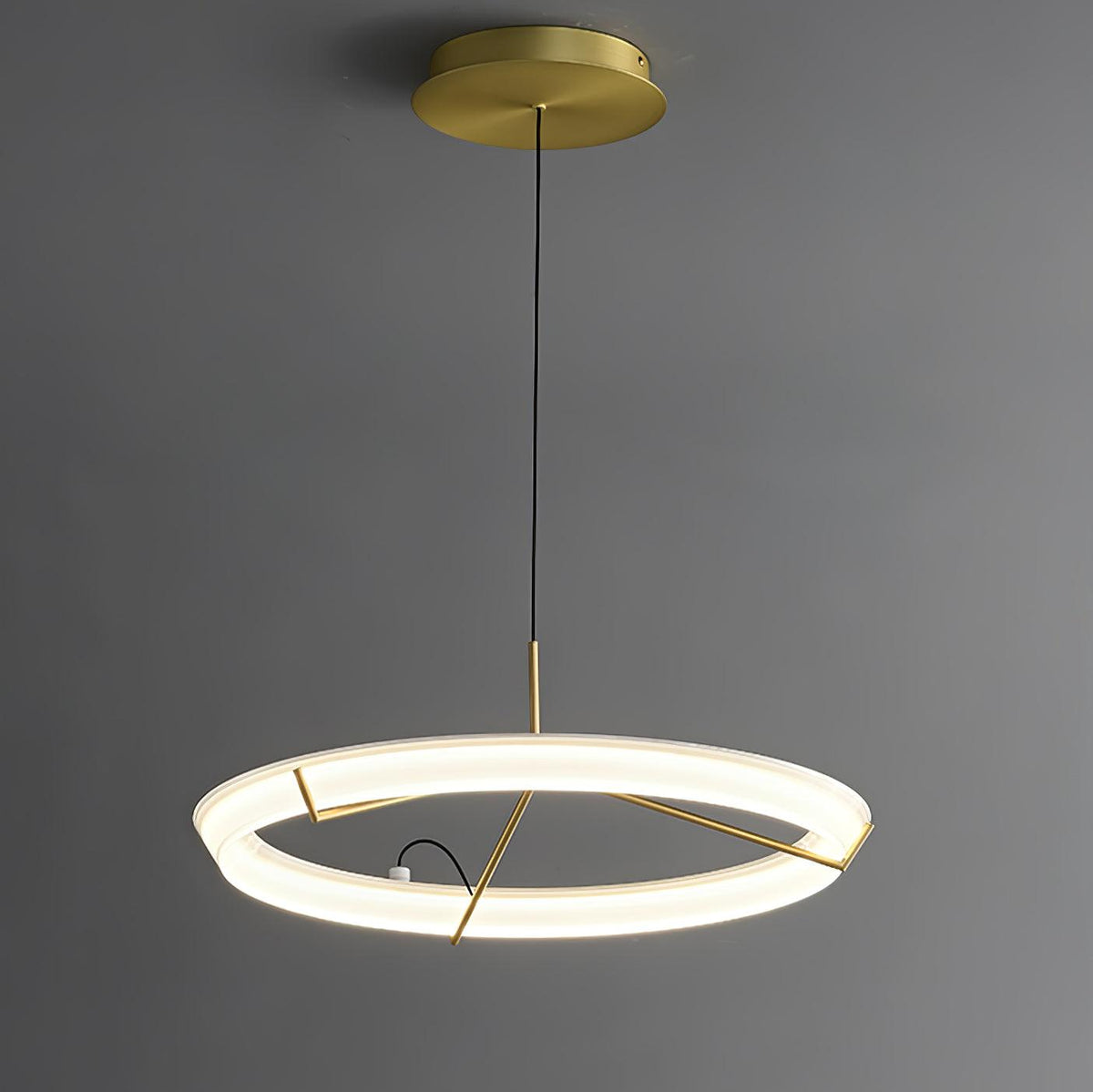 Lustra Chandelier Modern Stainless Steel Ring