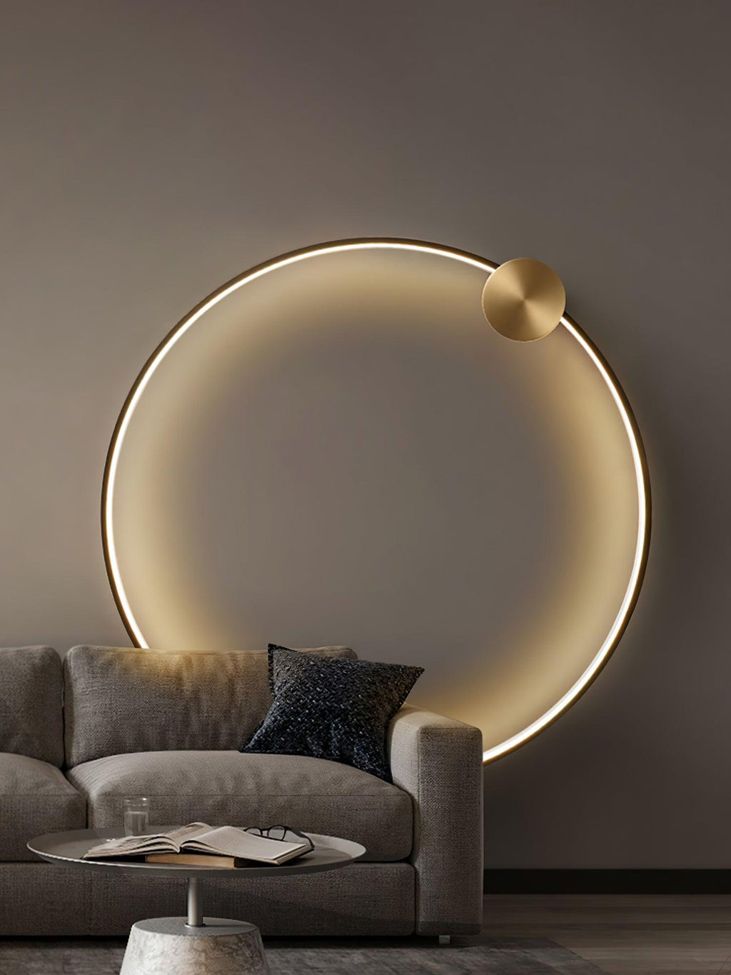 Maisie Wall Light Modern Minimalist Ring Shaped LED Brass