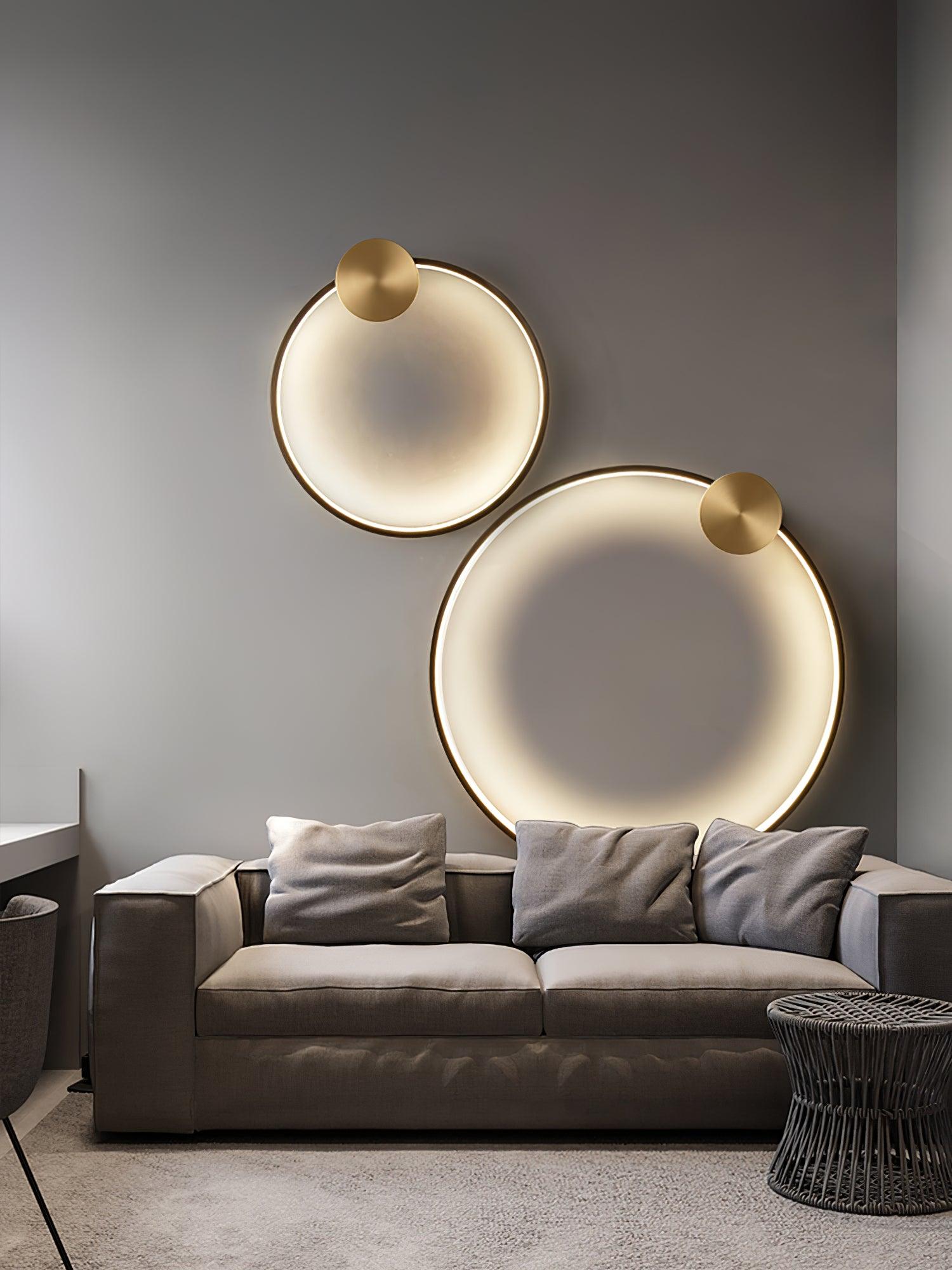 Maisie Wall Light Modern Minimalist Ring Shaped LED Brass