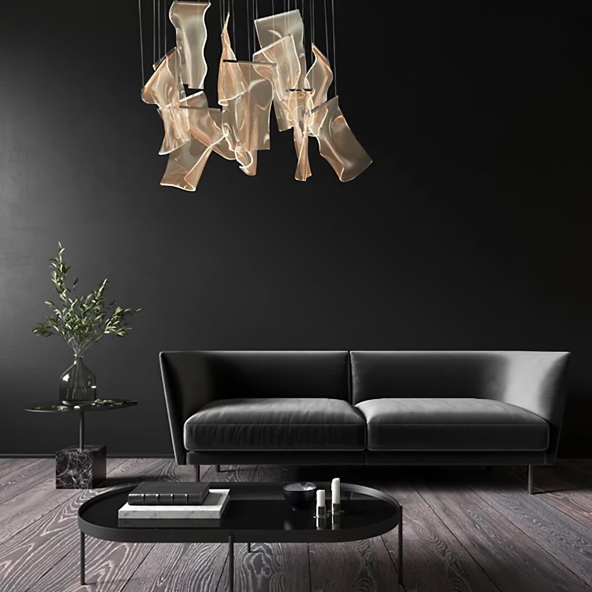 Lustra Chandelier Acrylic LED Abstract Floating