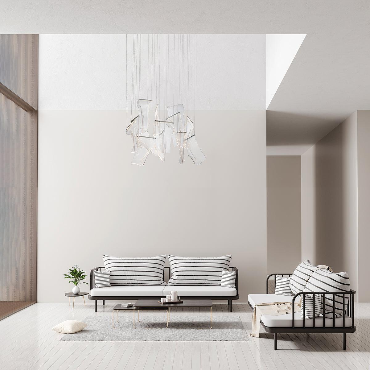 Lustra Chandelier Acrylic LED Abstract Floating