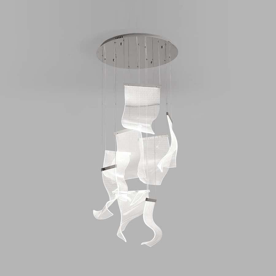 Lustra Chandelier Acrylic LED Abstract Floating