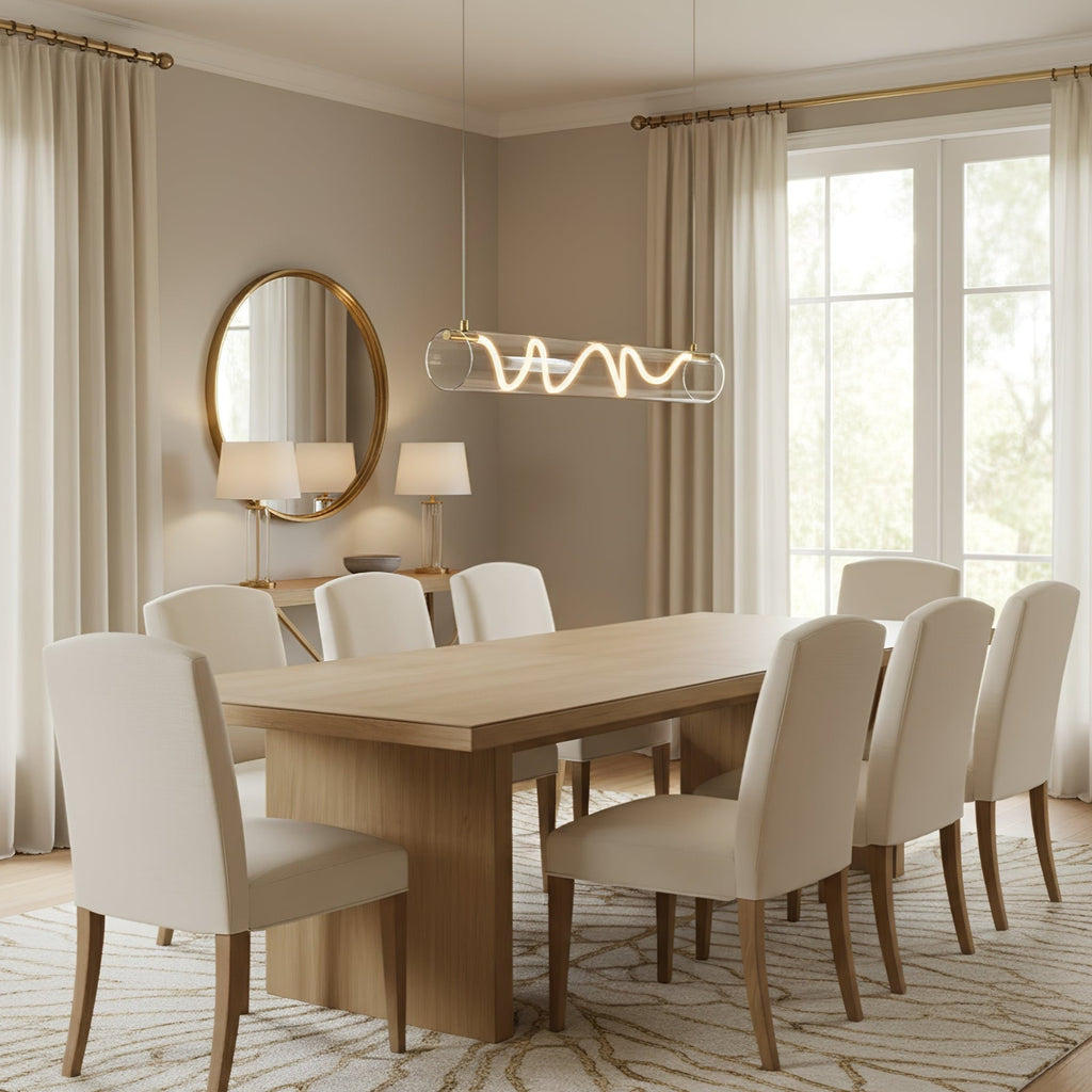 Ripple Modern Metal & Glass Pendant Light