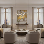 Ripple Modern Metal & Glass Pendant Light